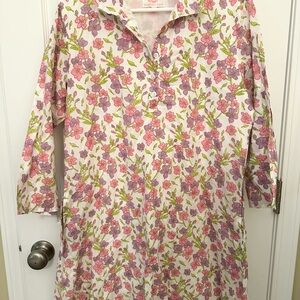 Victoria Dunn Floral Mini Dress - Pink and Green